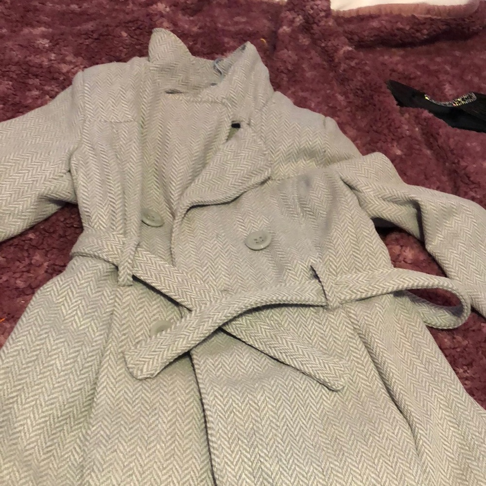 Grey striped pettie coat